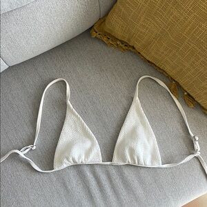 White Triangle Bikini Top